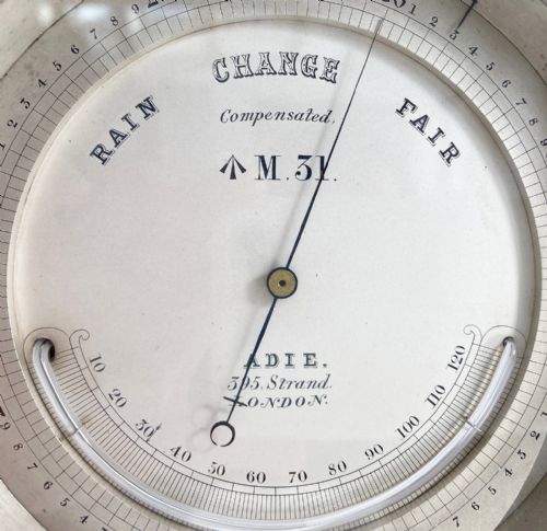 fig 1. Early Victorian Met Office Aneroid Precision Barometer by Patrick Adie London