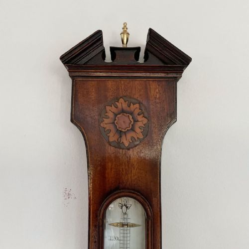 fig 1. Georgian Wheel Barometer with Rare Painted Dial by Volenterio