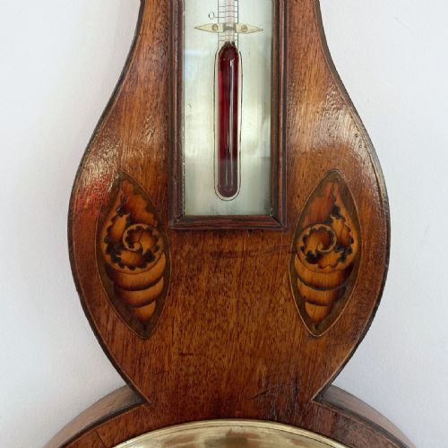 fig 3. Georgian Wheel Barometer with Rare Painted Dial by Volenterio