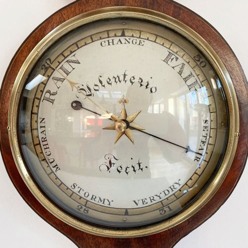fig 5. Georgian Wheel Barometer with Rare Painted Dial by Volenterio