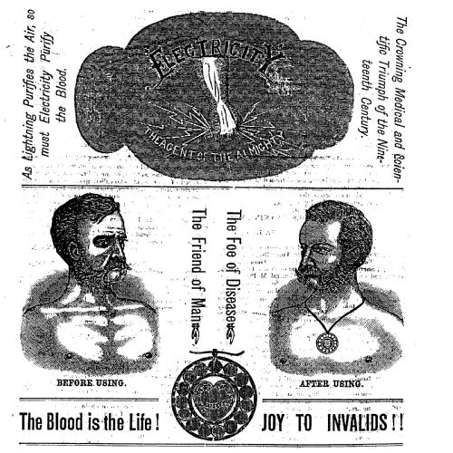 fig 4. Late Victorian Dr Richardson’s Magneto Galvanic Battery Medallion