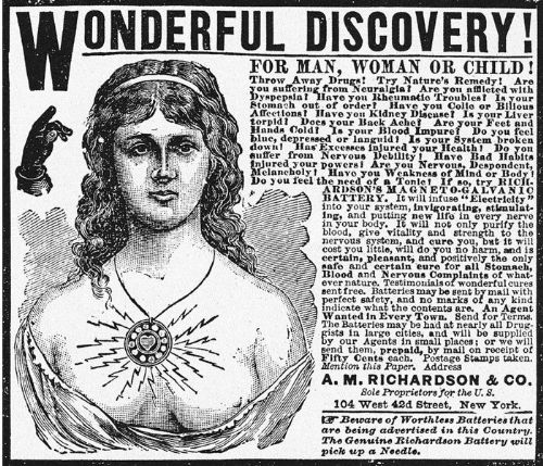 fig 6. Late Victorian Dr Richardson’s Magneto Galvanic Battery Medallion