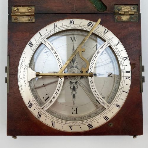 fig 1. Georgian Surveying Compass & Sundial by William Harris & Co London