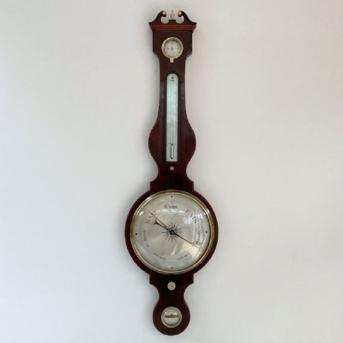 George III Wheel Barometer by the Globemakers J&w Newton of 66 Chancery Lane London