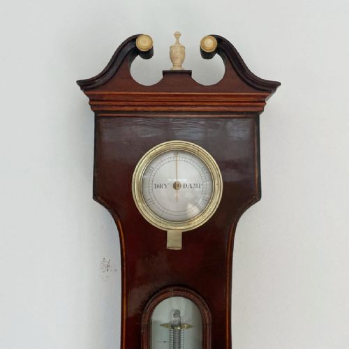 fig 1. George III Wheel Barometer by The Globemakers J&W Newton of 66 Chancery Lane London