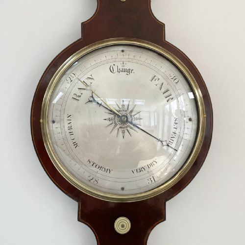 fig 3. George III Wheel Barometer by The Globemakers J&W Newton of 66 Chancery Lane London