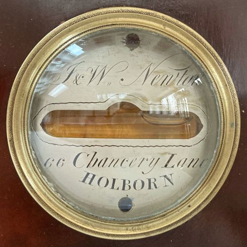 fig 6. George III Wheel Barometer by The Globemakers J&W Newton of 66 Chancery Lane London