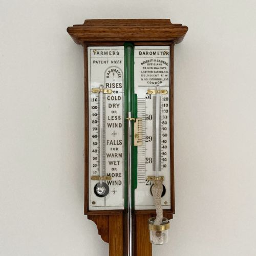 fig 2. Early Victorian Farmers Stick Barometer by Negretti & Zambra