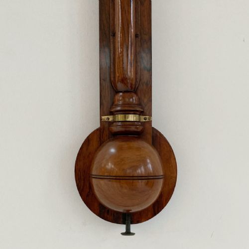 fig 3. Mid Victorian Rosewood Stick Barometer by Negretti & Zambra London