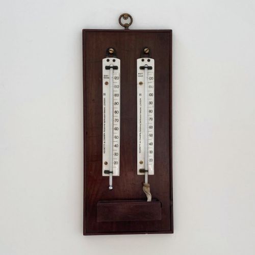 Victorian Wall Mounted Hygrometer by Negretti & Zambra London