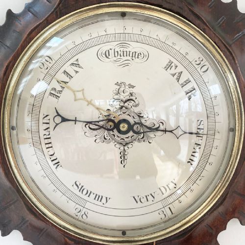 VICTORIAN WHEEL BAROMETER COMMEMORATING THE LIFE OF THE DUKE OF WELLINGTON - ADDITIONAL PHOTO 9