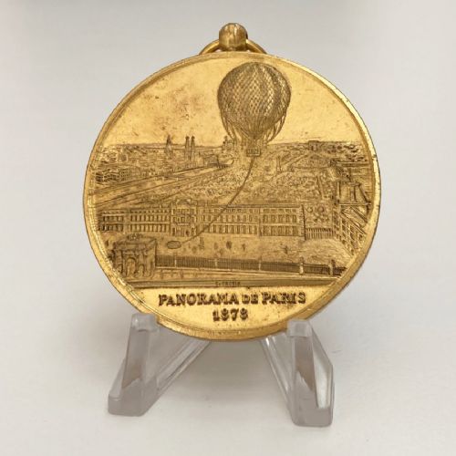 fig 5. 1878 Paris Exposition Balloon Ascent Medal - Henri Giffard