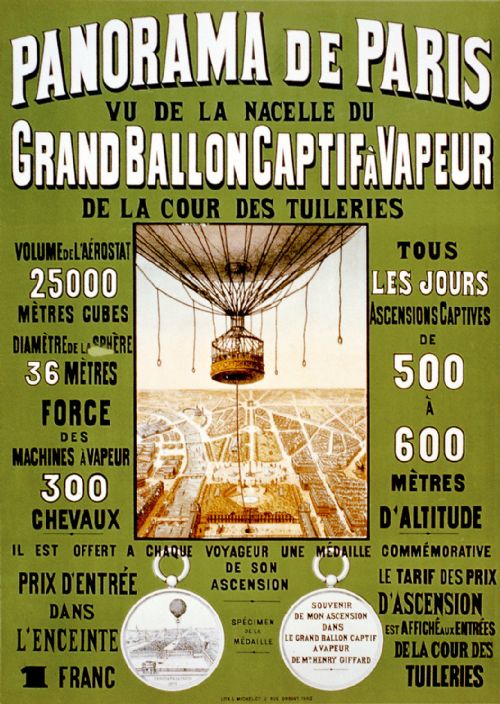 fig 7. 1878 Paris Exposition Balloon Ascent Medal - Henri Giffard
