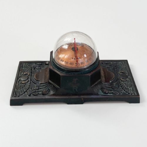 fig 1. Art Deco Thermo Vane Desk Thermometer by Schaeffer & Budenberg New York