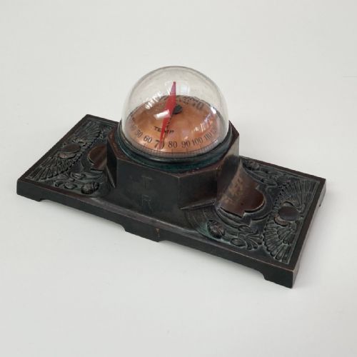 fig 2. Art Deco Thermo Vane Desk Thermometer by Schaeffer & Budenberg New York