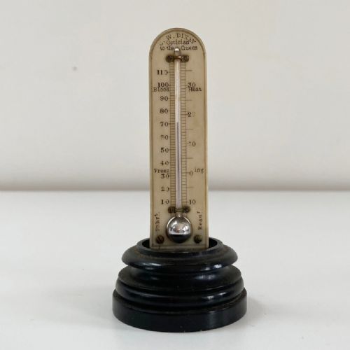 fig 3. Rare Victorian Cased Miniature Desk Thermometer by CW Dixey of Bond Street, London