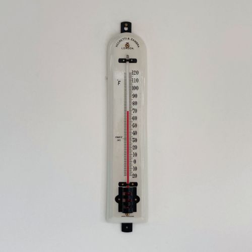 Victorian Large Scale Porcelain Wall Thermometer by Negretti & Zambra