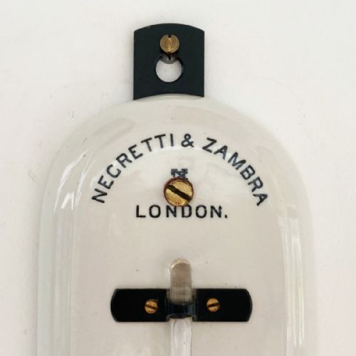 fig 1. Victorian Large Scale Porcelain Wall thermometer by Negretti & Zambra