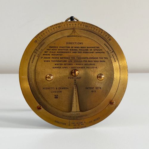 Brass Desk Weather Forecaster by Negretti & Zambra London