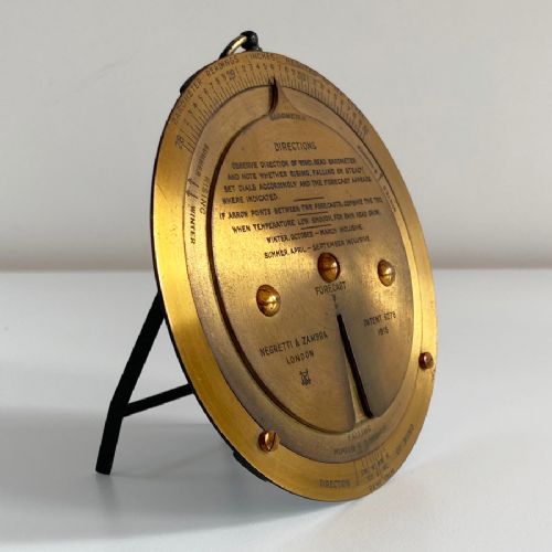 fig 1. Brass Desk Weather Forecaster by Negretti & Zambra London