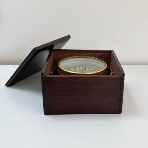 fig 2. Mid-Victorian Cased Marine Compass by Louis Casella of London