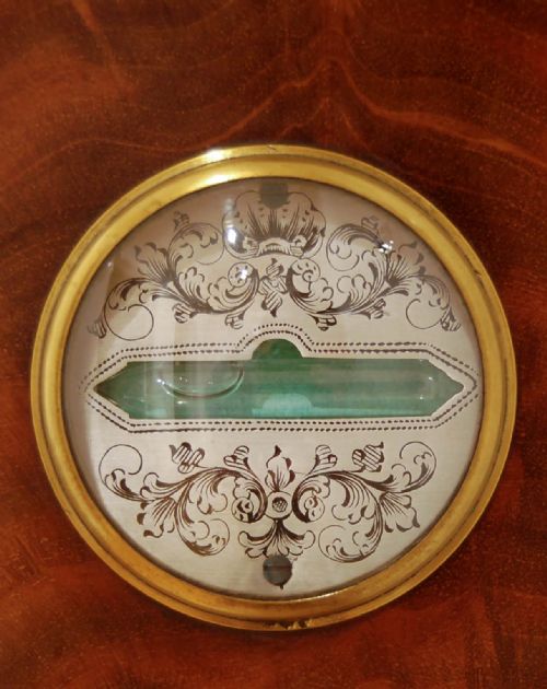 fig 6. Early Victorian Flame Mahogany Wheel Barometer by Thomas Agnew Manchester