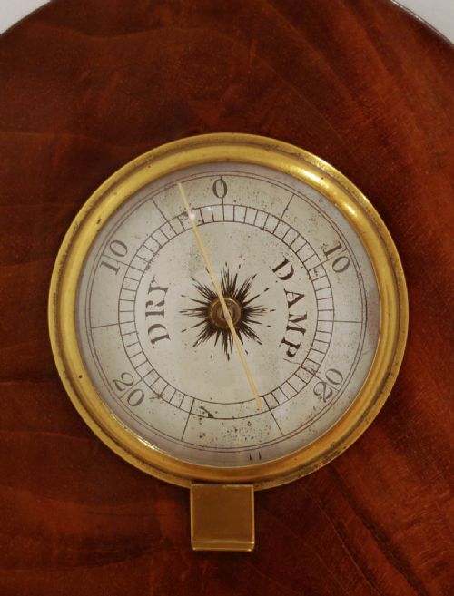 fig 7. Early Victorian Flame Mahogany Wheel Barometer by Thomas Agnew Manchester