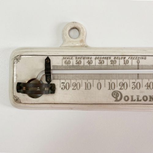 LATE VICTORIAN PORCELAIN MINIMUM THERMOMETER BY DOLLOND LONDON - ADDITIONAL PHOTO 1
