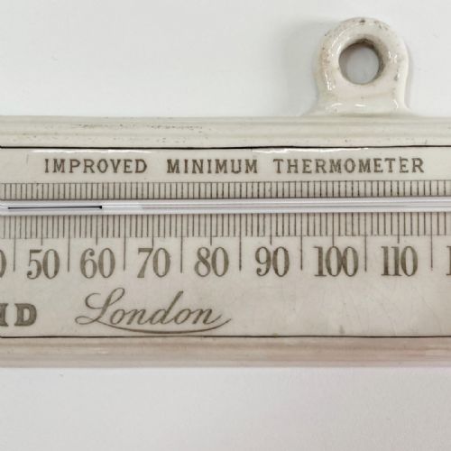 LATE VICTORIAN PORCELAIN MINIMUM THERMOMETER BY DOLLOND LONDON - ADDITIONAL PHOTO 3