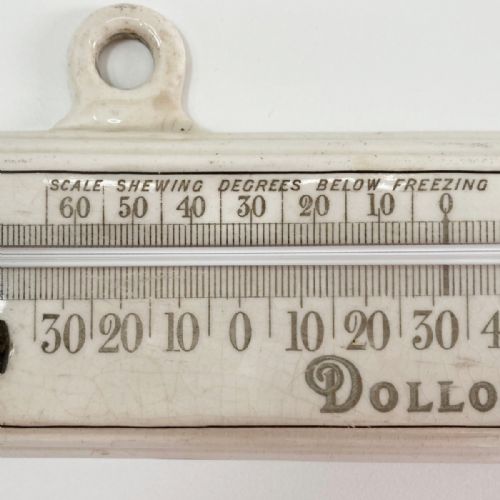 LATE VICTORIAN PORCELAIN MINIMUM THERMOMETER BY DOLLOND LONDON - ADDITIONAL PHOTO 4