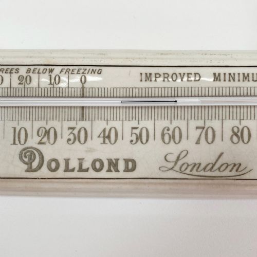LATE VICTORIAN PORCELAIN MINIMUM THERMOMETER BY DOLLOND LONDON - ADDITIONAL PHOTO 5
