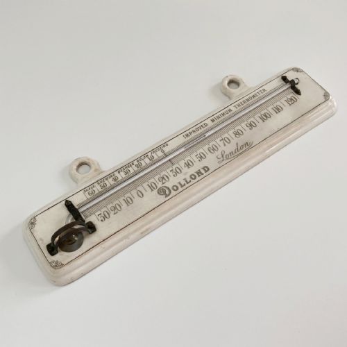 LATE VICTORIAN PORCELAIN MINIMUM THERMOMETER BY DOLLOND LONDON - ADDITIONAL PHOTO 6