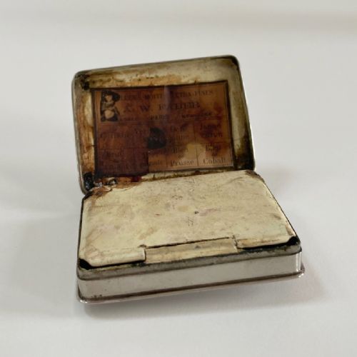 fig 6. Mid Victorian Miniature Water Colour Paint Box by AW Faber, Germany