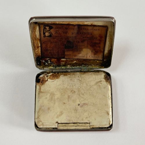 fig 8. Mid Victorian Miniature Water Colour Paint Box by AW Faber, Germany