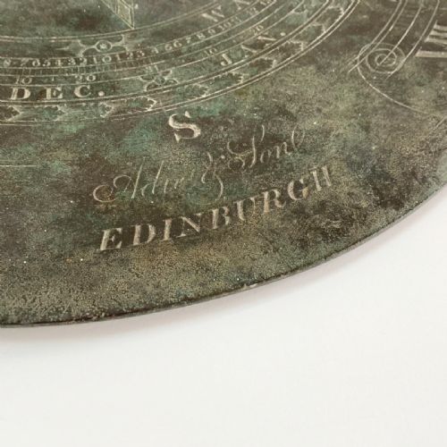 fig 2. Very Large Early Nineteenth Century Sun Dial by Adie & Son Edinburgh