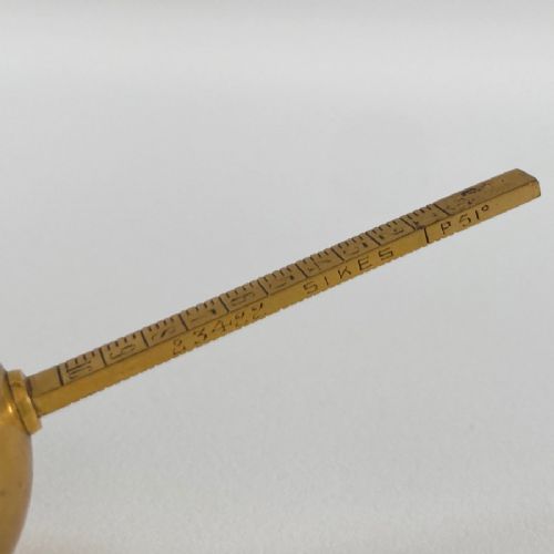 fig 3. Miniature Pocket Sikes Hydrometer by Joseph Long of Eastcheap London