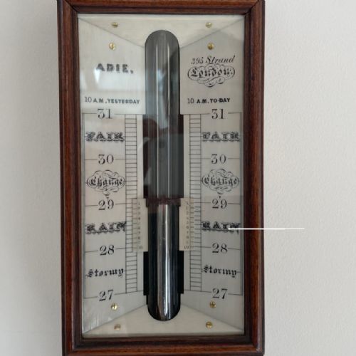 fig 3. Early Victorian Mahogany Stick Barometer by Patrick Adie of London