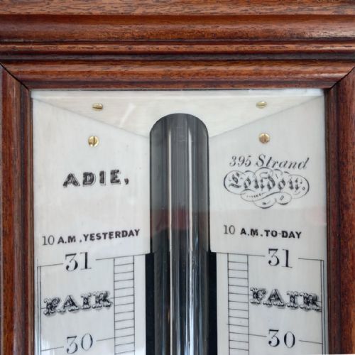 fig 6. Early Victorian Mahogany Stick Barometer by Patrick Adie of London