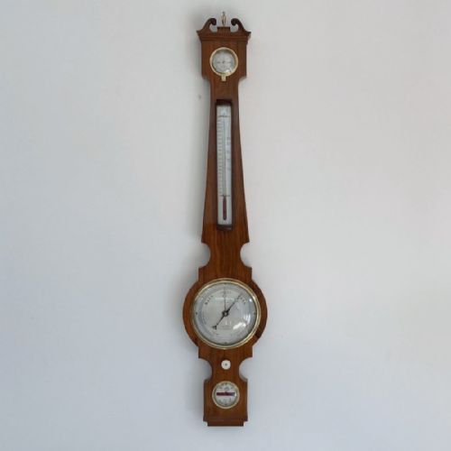 William IV Six Inch Dial Rosewood Wheel Barometer by Francis Amadio London
