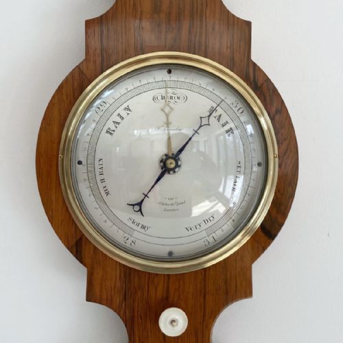fig 2. William IV Six Inch Dial Rosewood Wheel Barometer by Francis Amadio London