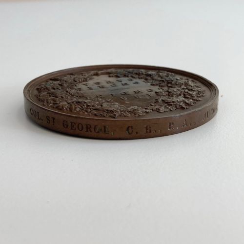 fig 6. 1862 London Exhibition Jurors Medal to Colonel Sir John St George of the Royal Artillery