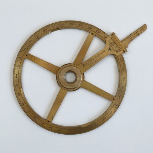fig 3. Circular Protractor by Troughton & Simms owned by Brenton Symons Cornish Mining Engineer
