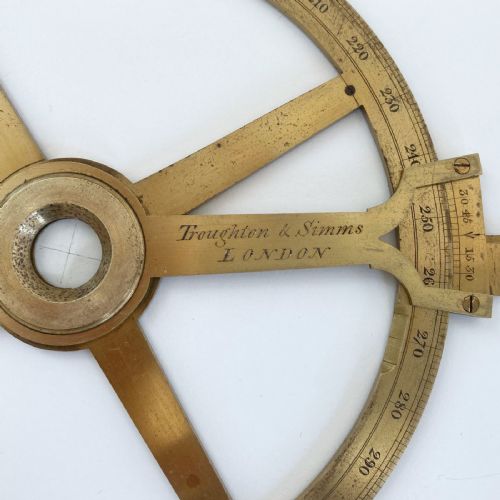 fig 4. Circular Protractor by Troughton & Simms owned by Brenton Symons Cornish Mining Engineer