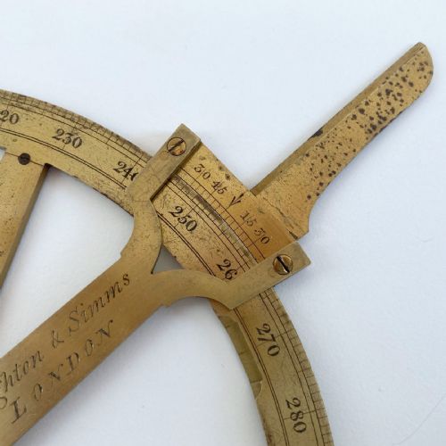fig 6. Circular Protractor by Troughton & Simms owned by Brenton Symons Cornish Mining Engineer