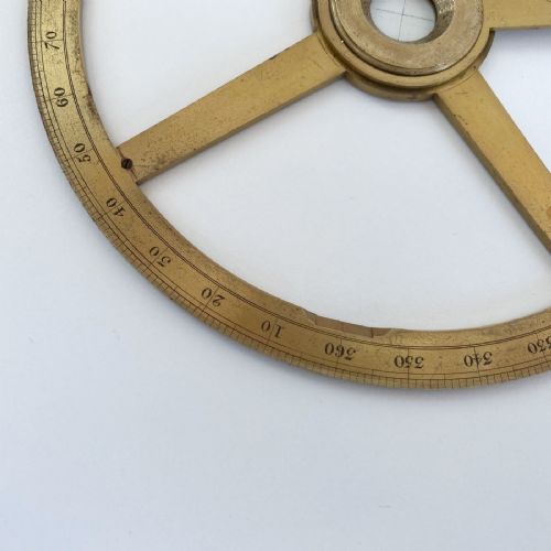fig 8. Circular Protractor by Troughton & Simms owned by Brenton Symons Cornish Mining Engineer