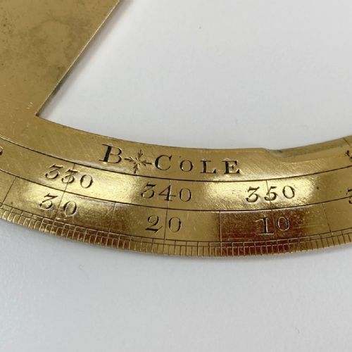 fig 4. Eighteenth Century Circular Protractor by Benjamin Cole of Fleet Street