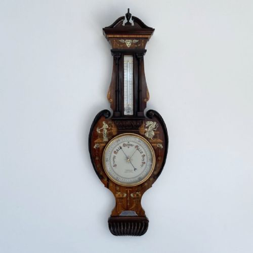 Exhibition Quality Aneroid Wheel Barometer by Tb Winter & Son of Newcastle