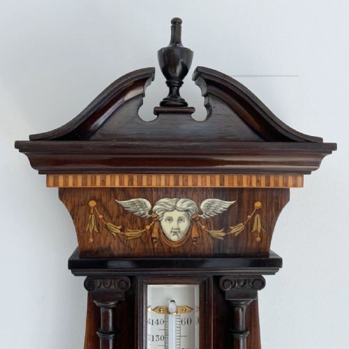 fig 1. Exhibition Quality Aneroid Wheel Barometer by TB Winter & Son of Newcastle