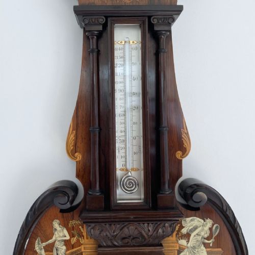 fig 2. Exhibition Quality Aneroid Wheel Barometer by TB Winter & Son of Newcastle