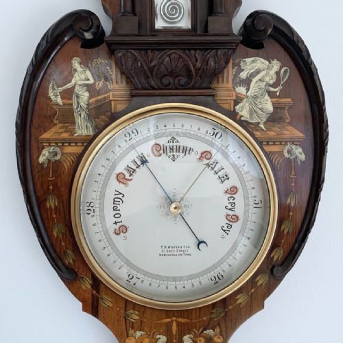 fig 5. Exhibition Quality Aneroid Wheel Barometer by TB Winter & Son of Newcastle